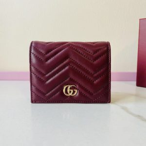 Gucci GG Marmont Mini Plånbok i Äkta Läder - Exakt Kopia med Premium Kvalitet 1154192083 - front view | GG Marmont